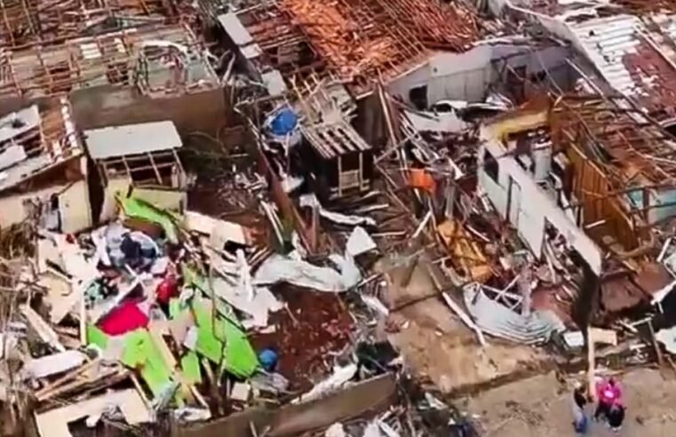 Tornado destrói 90% de Rio Bonito do Iguaçu e causa seis mortes