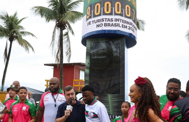 Brasil tem recorde de 9 milhões de turistas internacionais em 2025