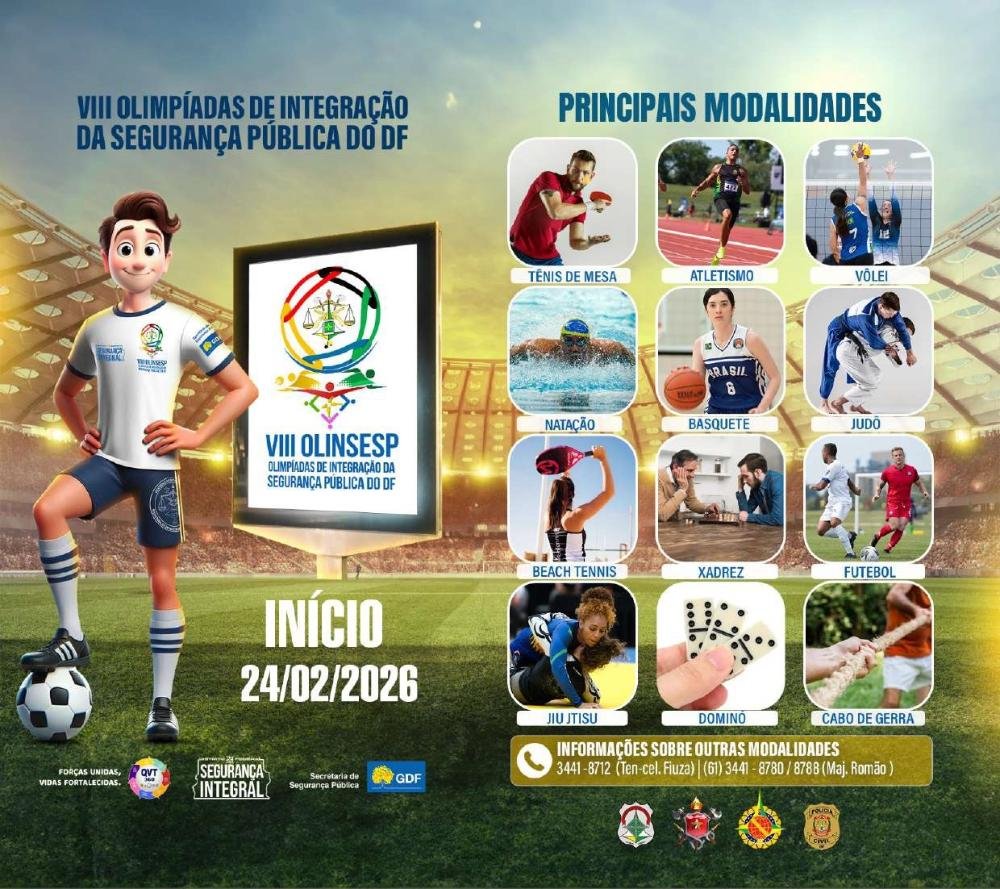 Abertura da VIII Olinsesp 2026 reúne forças de segurança do DF