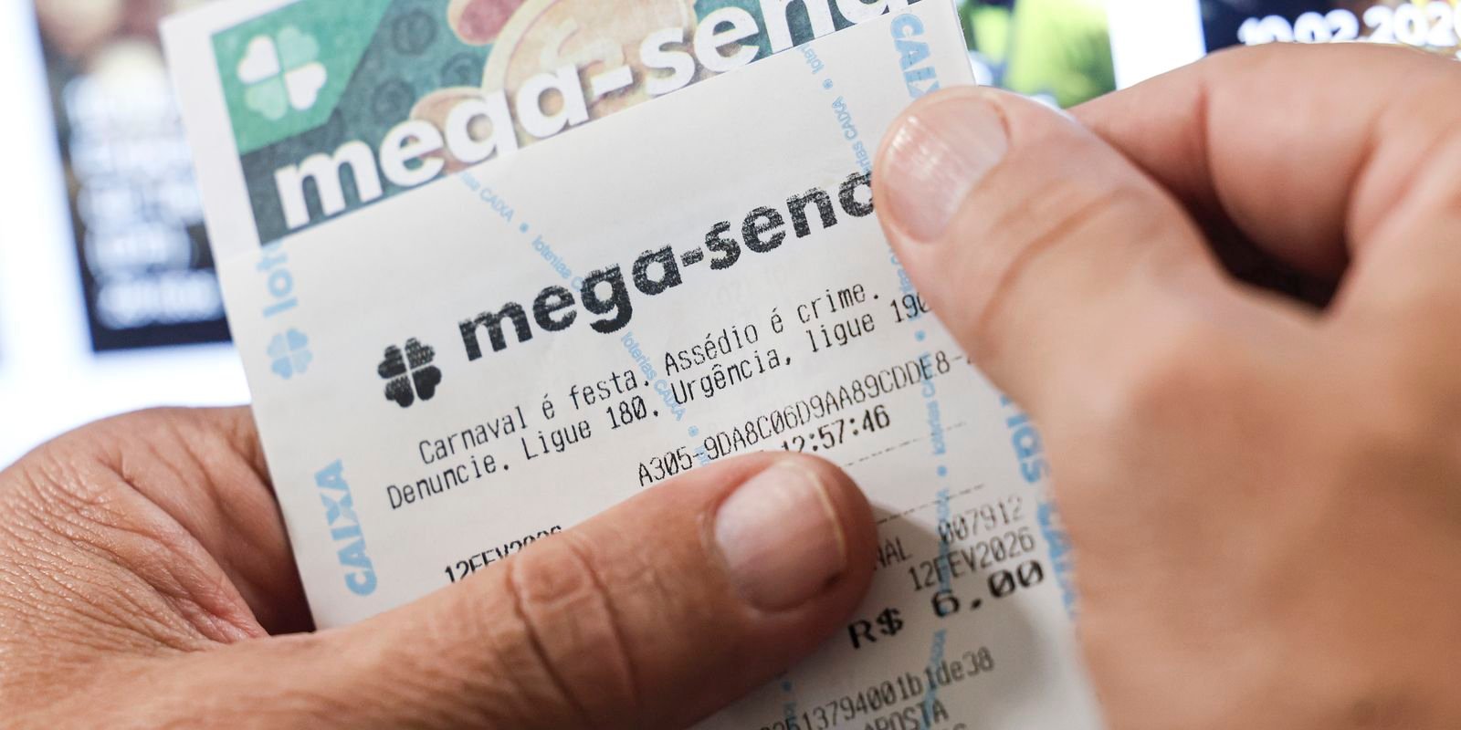 Bilhete de loteria terá alerta de combate à violência contra a mulher