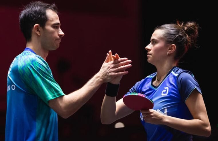 Calderano e Bruna Takahashi vão à semi de duplas do Smash de Singapura