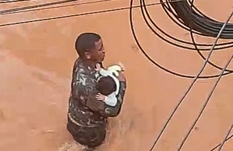 “Eu só fui”: ex-soldado salva criança de inundação em Juiz de Fora