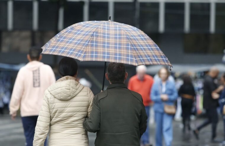 Frente fria provoca chuvas e queda de temperatura no centro-sul
