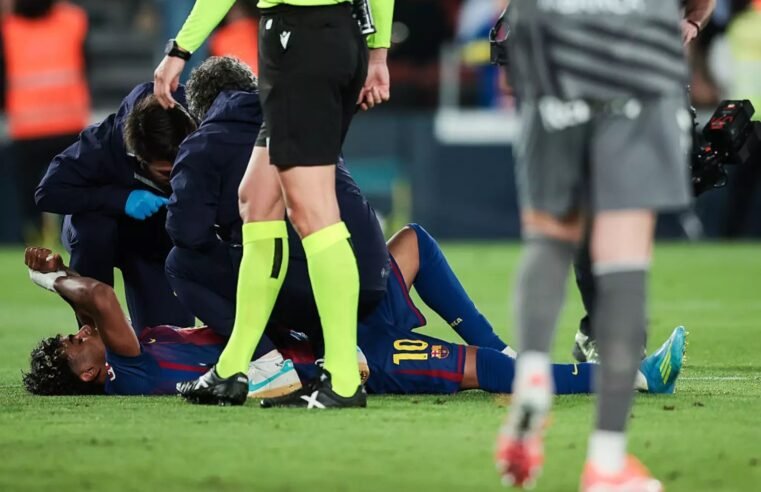 Lamine Yamal sofre lesão e desfalca Barcelona até o fim da temporada