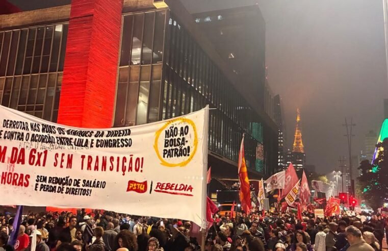 Ato na Avenida Paulista pede fim da escala 6×1