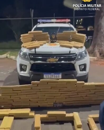 BPRv apreende 167 tabletes de maconha em blitz na EPIA, no DF