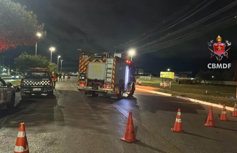 Colisão entre bicicleta motorizada e motocicleta deixa dois feridos no Paranoá