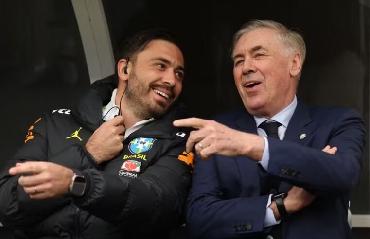 Filho e auxiliar de Ancelotti vê evolução física de Neymar antes da Copa do Mundo