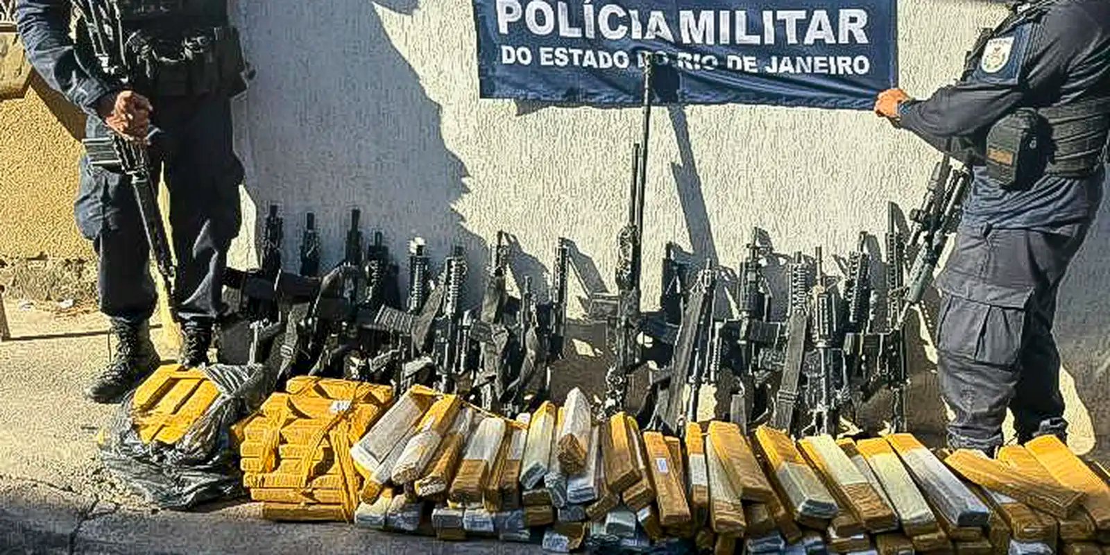 PM apreende 16 fuzis e uma metralhadora em operação no Rio 
