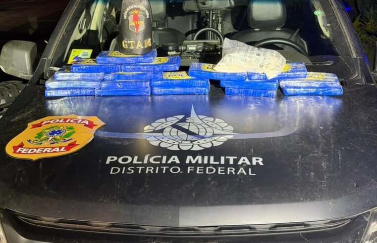 PMDF apreende 18 kg de cocaína escondidos em carro na BR-020