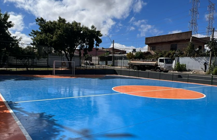 Reforma revitaliza quadra poliesportiva na QR 425 de Samambaia