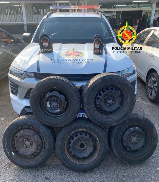 Suspeito de furtar rodas e pneus de carros é preso pela PMDF no Itapoã