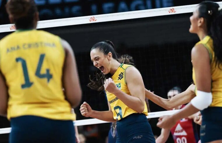 Brasil domina França e segue sem perder na Liga das Nações feminina