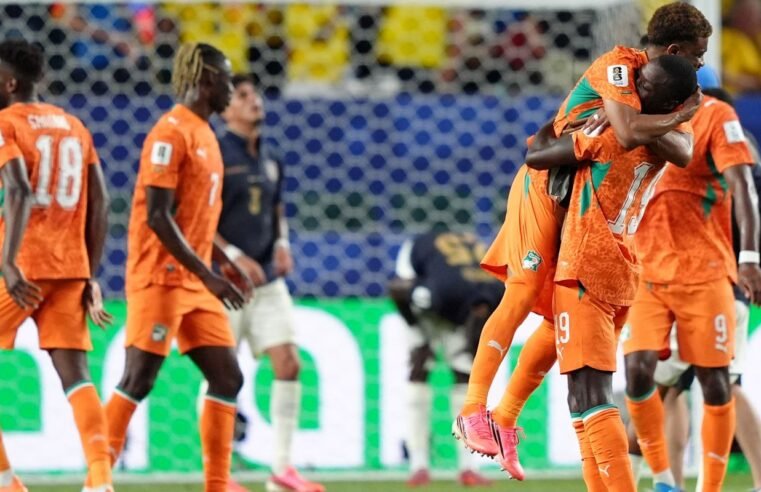 Equador para no travessão e Costa do Marfim vence no final, no Grupo E