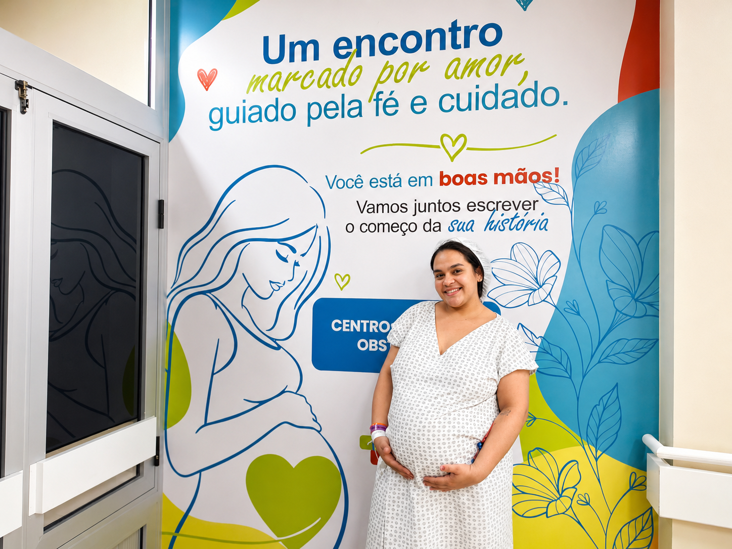 Hrsm instala painel de fotos para registrar momentos antes do parto