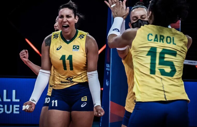Invicto, Brasil encara campeãs olímpicas na Liga das Nações de Vôlei