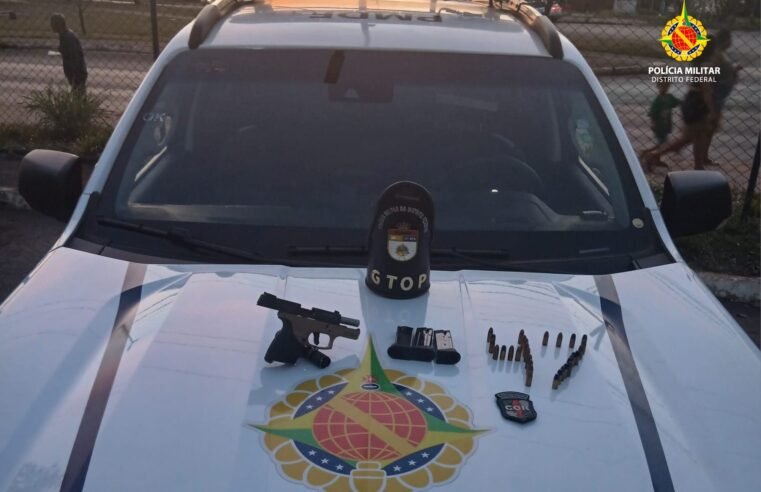 Motorista de aplicativo é detido após ameaçar passageira com arma de fogo no Recanto das Emas