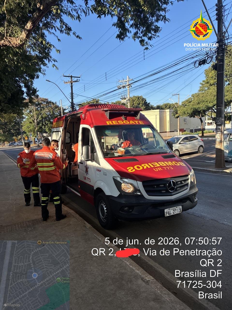 Mulher ferida em agressão é socorrida e homem acaba preso em flagrante na Candangolândia