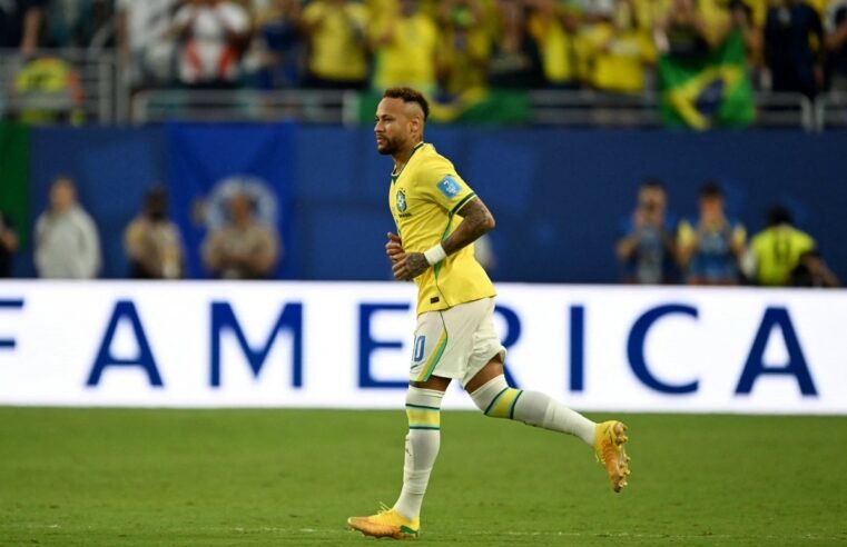 Neymar buscou conexões com Vini Jr. e teve o sprint mais lento