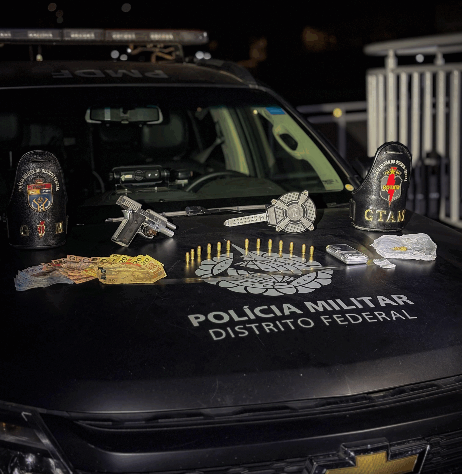 PMDF registra apreensão de armas, drogas e prisões durante estágio de motociclistas
