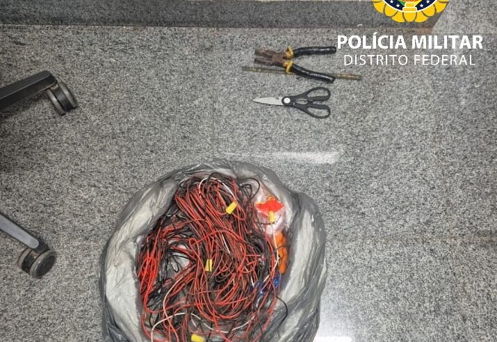 Três homens são presos em flagrante por furto de cabos no Lago Sul