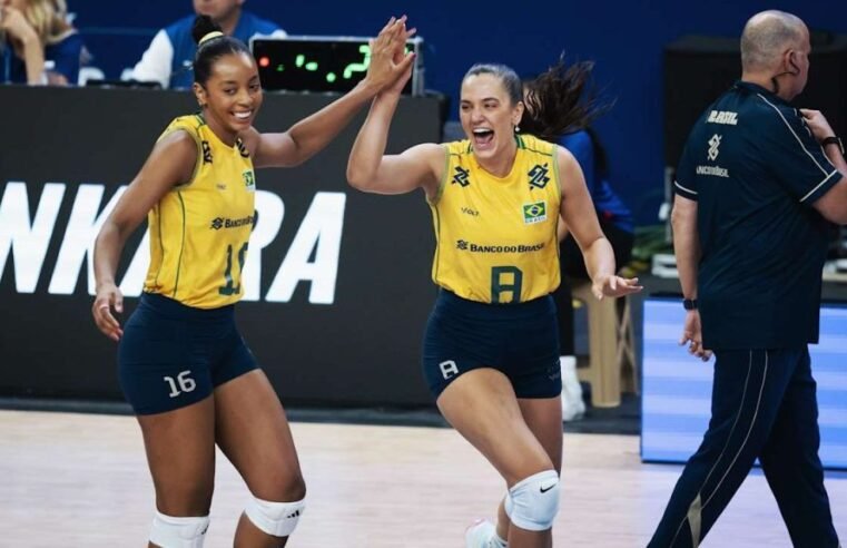 Vôlei feminino: Brasil vence França por 3 a 0, na segunda semana da Liga das Nações 