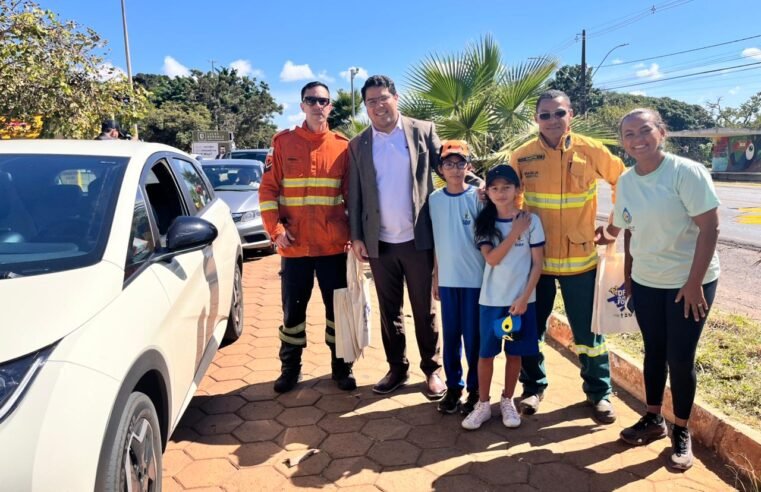 Blitz educativa leva prevenção a incêndios florestais a Brazlândia