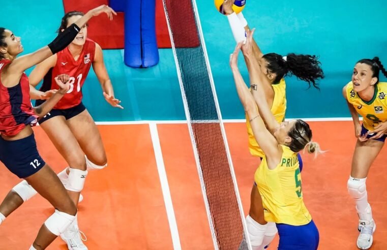 Brasil é superado pelos Estados Unidos por 3 a 0 no vôlei feminino