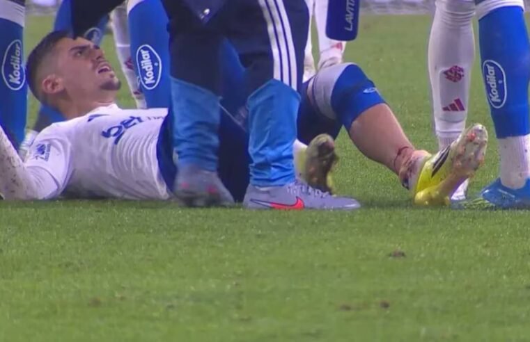 Gabriel Pec sofre fratura na perna esquerda em estreia pelo Cruzeiro no Brasileirão
