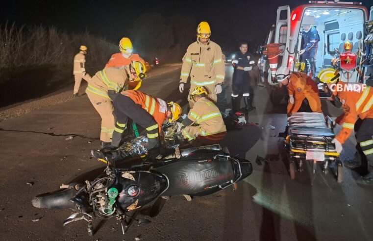 Gestante e motociclista ficam feridos após acidente em Sobradinho