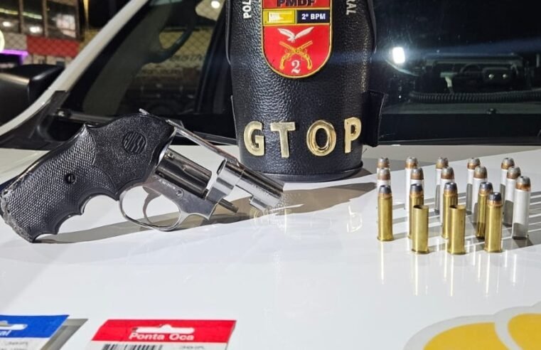 Homem é preso com arma e munições após disparos em Taguatinga