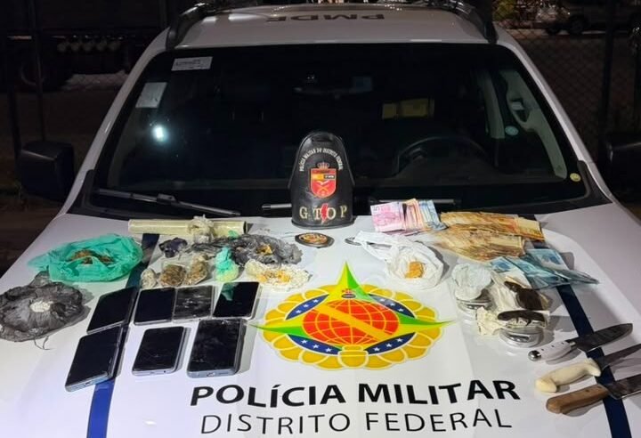 Homem é preso por tráfico de drogas durante operação da PM na QNL 18, em Ceilândia