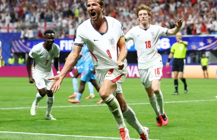 Inglaterra elimina RD Congo com dois gols de Kane e avança às oitavas