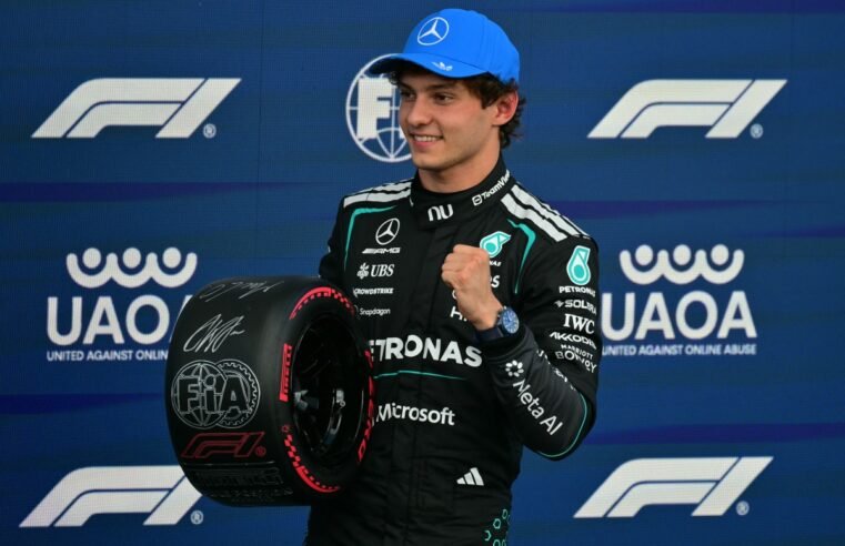 Kimi Antonelli larga na pole em Silverstone; Bortoleto fica em 11º