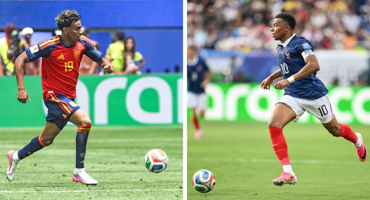 Mbappé contra a geração de Yamal: França e Espanha disputam por vaga na final da Copa