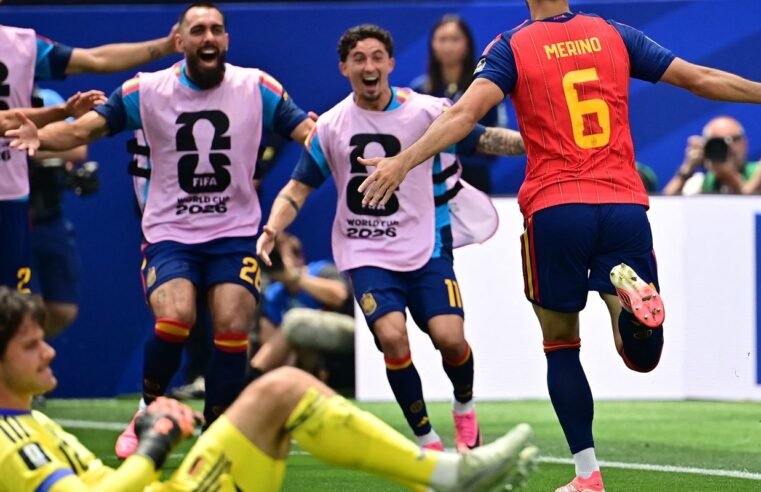 Merino decide outra vez, Espanha vai à semifinal e frustra sonho belga