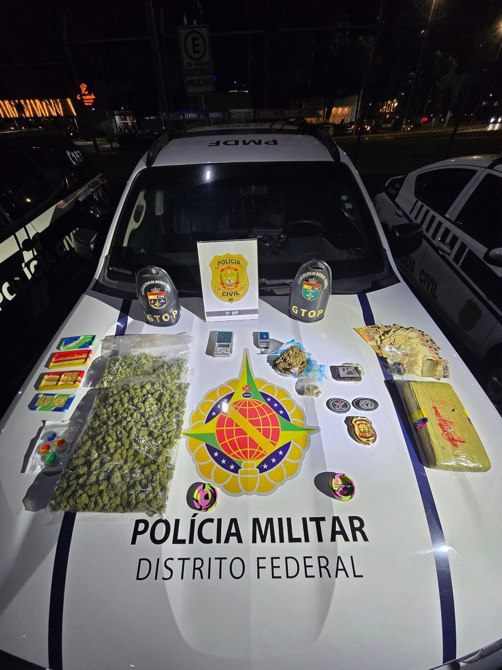 Operação da PM prende três suspeitos de tráfico de drogas em hotel no Setor Hoteleiro Norte