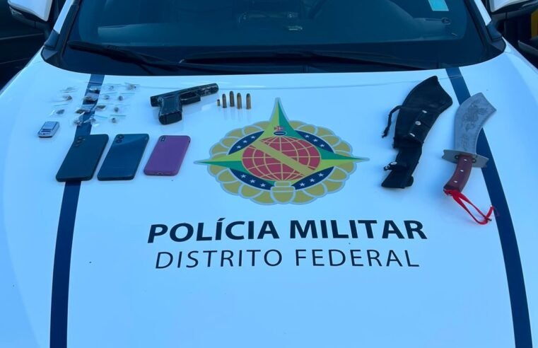 PM apreende dois adolescentes após perseguição e encontra drogas e munições no Sol Nascente