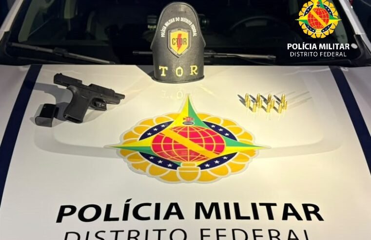 PM prende homem com pistola de uso restrito e numeração raspada em Santa Maria