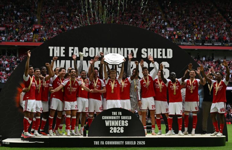 Arsenal atropela Manchester City e conquista Supercopa da Inglaterra