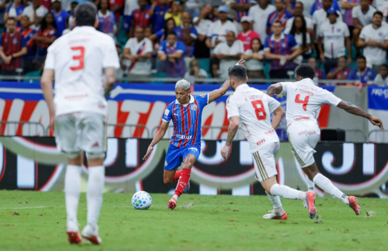 Bahia vira sobre o Internacional, vence por 3 a 2 e retorna ao G-5 do Brasileirão