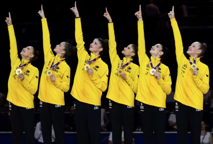 Brasil conquista seus dois primeiros ouros na história do Mundial de ginástica rítmica