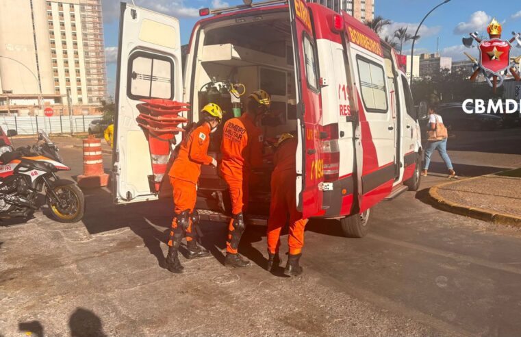 Cabo de aço atinge dois homens no Setor Hoteleiro Sul, em Brasília