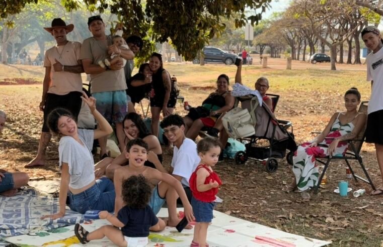 Entre churrascos e memórias, famílias celebram Dia dos Pais no Parque da Cidade