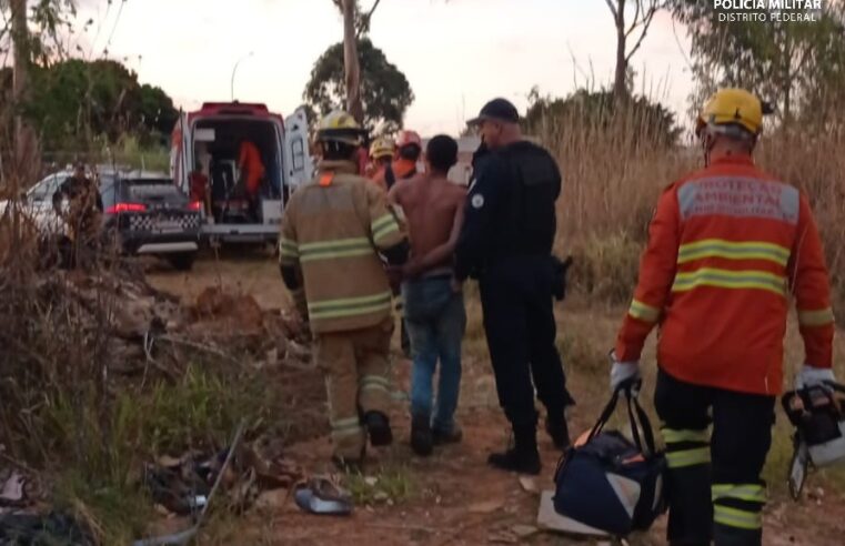 Homem agride avós, ameaça ex e sobe em árvore de 20 metros para fugir da PM