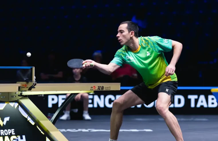 Hugo Calderano vence japonês e vai às oitavas na Suécia