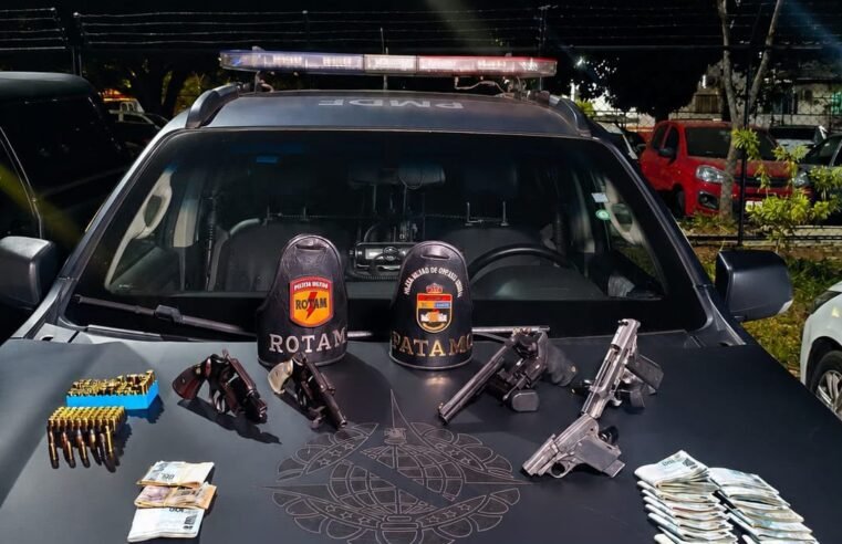 Operação conjunta apreende cinco armas, munições e R$ 21 mil no Gama