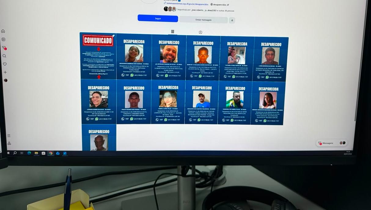 Orientação reforça registro imediato de desaparecidos