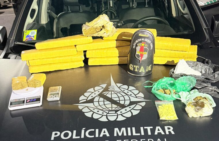 PM prende dois suspeitos e apreende mais de 8 kg de drogas no Sol Nascente