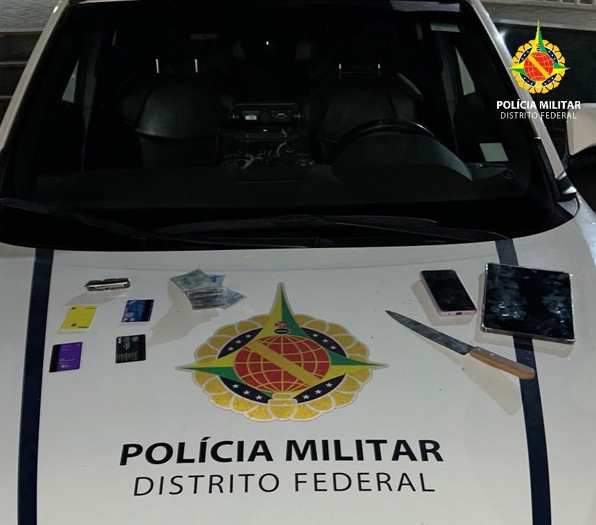 PM prende homem, apreende adolescentes e recupera carro roubado em Ceilândia